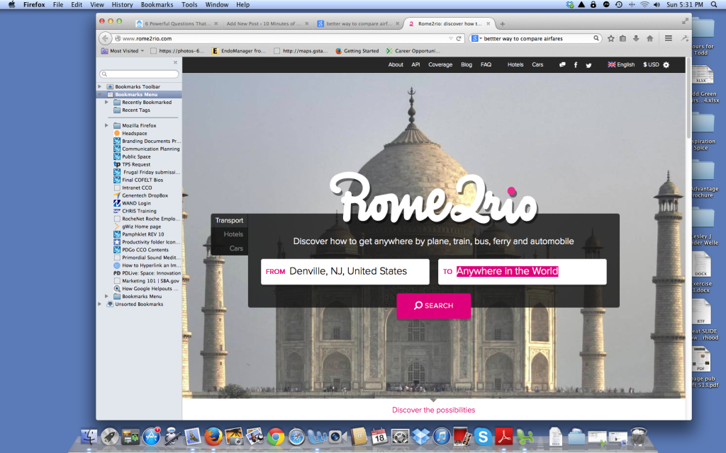 Rome2Rio web site