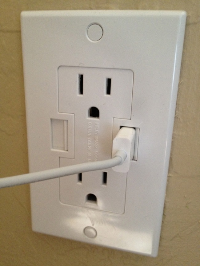 Wall outlets with USB chargers